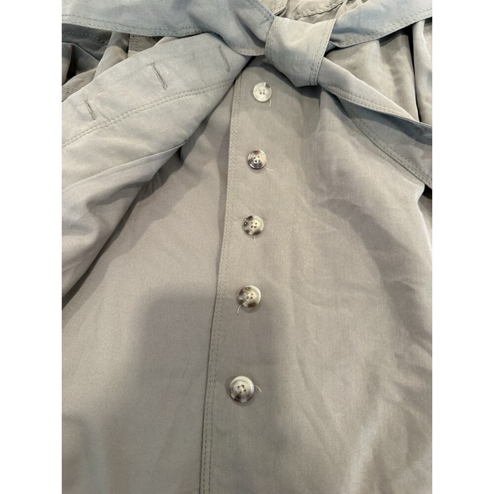 Banana republic trench coat dress 8 Petite Belted button front green normcore - Picture 6 of 11